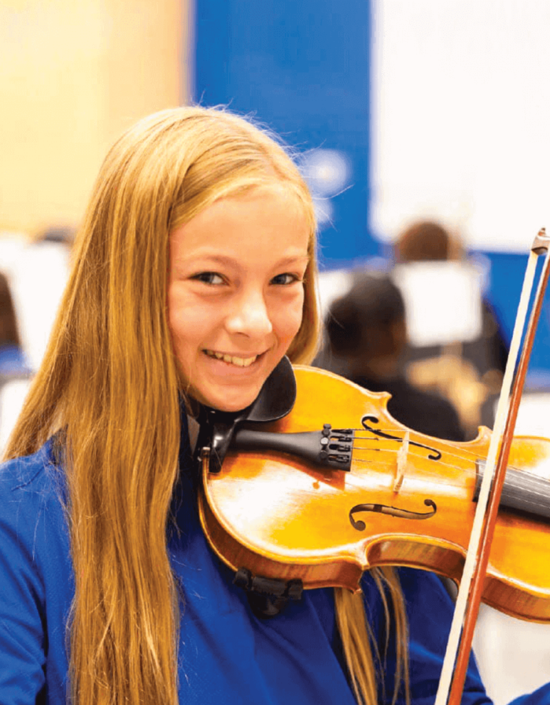 Girl playing violin