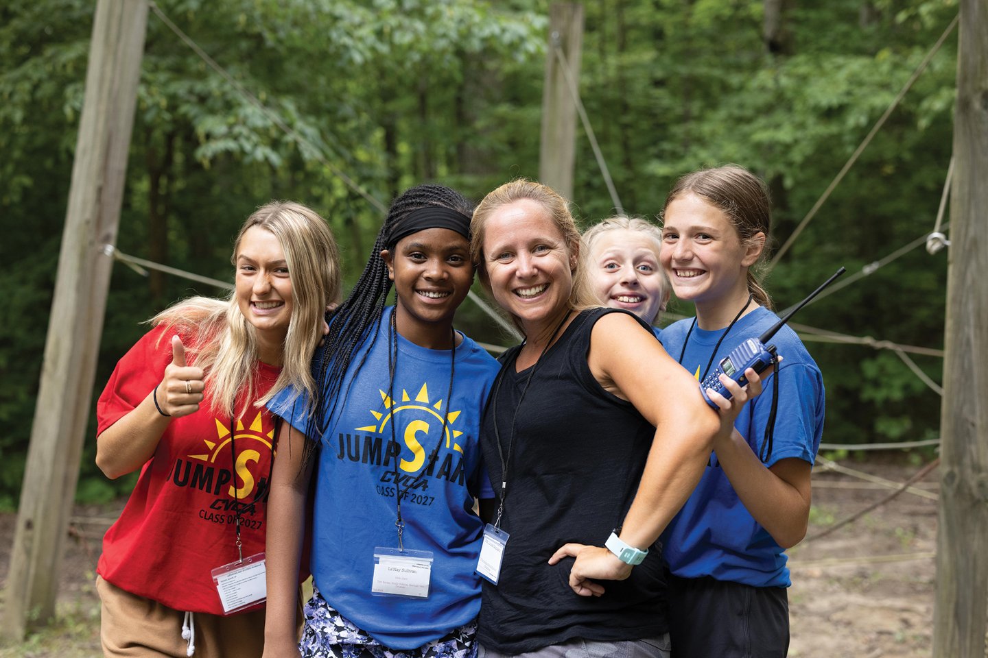 middle school students on a trip